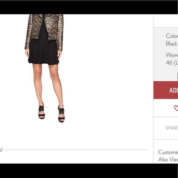 RED Valentino Leopard Jacquard Moto Jacket NWT - Picture 6 of 7